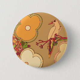 Bóton Redondo 5.08cm Aves Whimsical