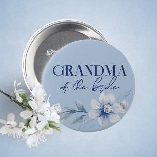 Bóton Redondo 5.08cm Avó do Botão Chá de panela Azul Bride