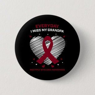 Bóton Redondo 5.08cm Avô Múltiplo Myeloma Vovô Cancer de Sangue