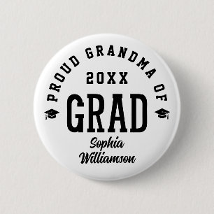 Bóton Redondo 5.08cm Avó Orgulhosa Graduada Tipografia Universitária Gr