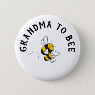 Bóton Redondo 5.08cm Avó para botão de abelha para chá de fraldas de ab