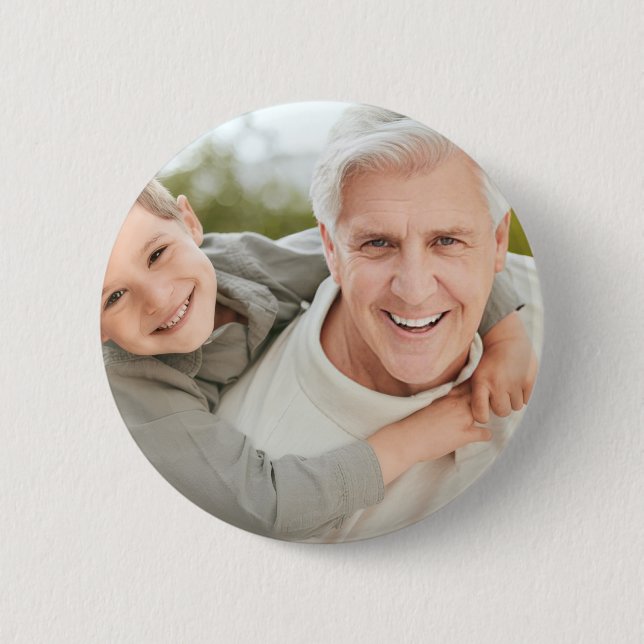 Bóton Redondo 5.08cm Avô Vô Personalizado com Foto  (Frente)