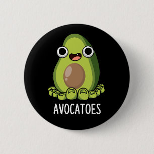 Bóton Redondo 5.08cm Avoca-toes Piadas engraçadas de Abacate Fundo Escu