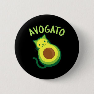 Bóton Redondo 5.08cm Avogato Cat Avocado - Cinco engraçados de Mayo