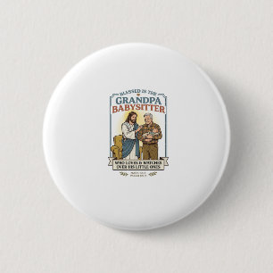 Bóton Redondo 5.08cm Avós de Jesus Cuidando Humor Camisa Fé B
