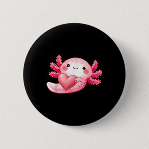 Bóton Redondo 5.08cm Axolotl Dia de os namorados Shirt Girls Cute Axolo