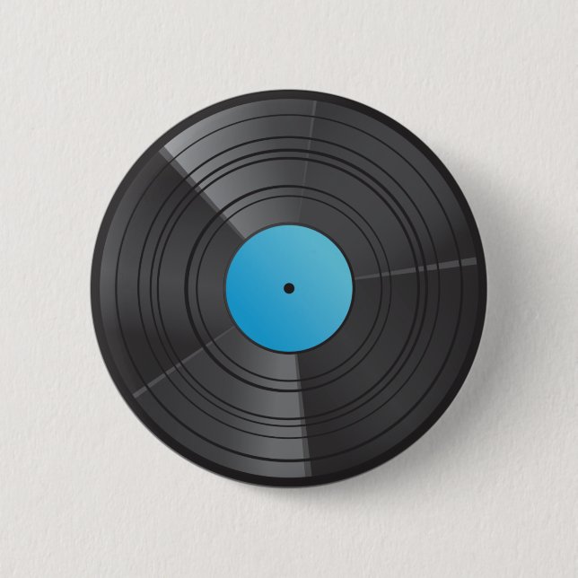 Bóton Redondo 5.08cm Azul do botão do vinil (Frente)