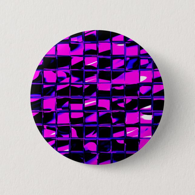 Bóton Redondo 5.08cm Azulejo de mosaico (roxo) (Frente)