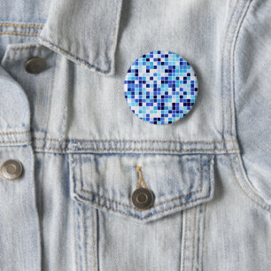 Bóton Redondo 5.08cm Azulejos de Piscina, Azulejos Mosaico Azuis, Padrã