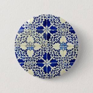Bóton Redondo 5.08cm Azulejos, Portuguese Tiles