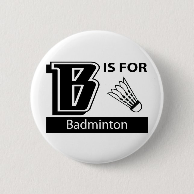 Bóton Redondo 5.08cm B é para o Badminton (Frente)