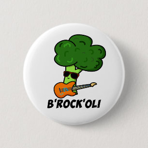 Bóton Redondo 5.08cm B-Rock-Oli Funny Rocker Broccoli Pun
