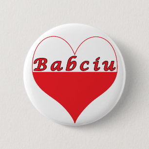 Bóton Redondo 5.08cm Babciu Polonês Heart