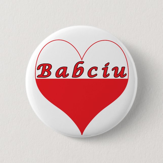 Bóton Redondo 5.08cm Babciu Polonês Heart (Frente)