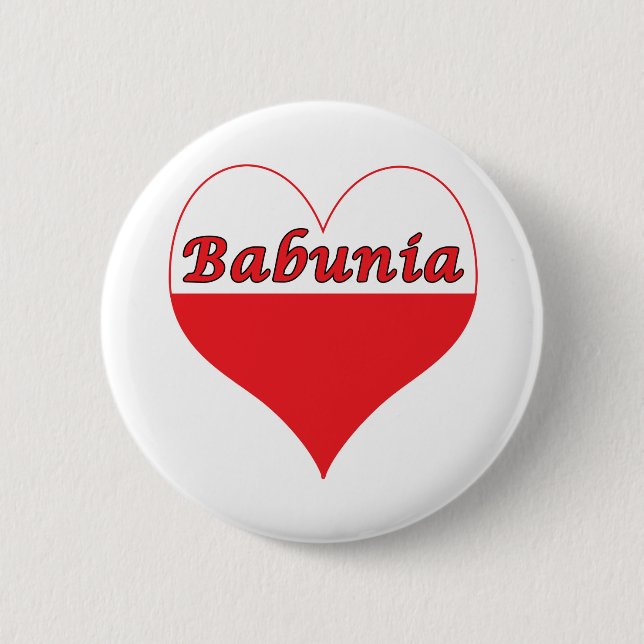 Bóton Redondo 5.08cm Babunia Polonês Heart (Frente)