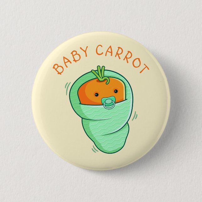Bóton Redondo 5.08cm Baby Carrot Pun (Frente)