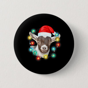 Bóton Redondo 5.08cm Baby Goat Pajama Papai noel Fazenda Animal Farmer 