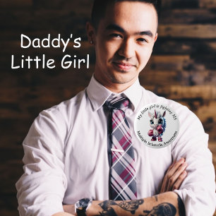 Bóton Redondo 5.08cm Baby Unicorn, Girl, Kid Multiple Sclerosis Button