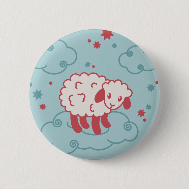 Bóton Redondo 5.08cm babysheep (Frente)