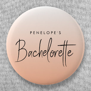 Bóton Redondo 5.08cm Bachelorette   Pêssego Elegante De Coral