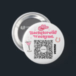 Bóton Redondo 5.08cm Bachelorette Venmo Código QR Comprar Noiva A Bebid<br><div class="desc">Certifique-se de que a noiva não tem que pagar por uma bebida de solteiro com o botão de código de QR Venmo de Festa de solteira de excelente! Comprar um para toda a festa de solteira! Basta adicionar sua própria imagem de código de QR Venmo, PayPal ou Cash App. Todos...</div>