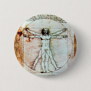 Bóton Redondo 5.08cm Bacia antiga do VITRUVIAN MAN