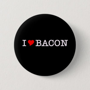 Bóton Redondo 5.08cm Bacon que eu amo