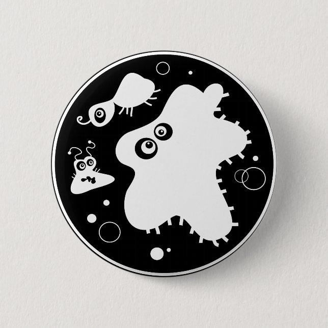 Bóton Redondo 5.08cm Bactérias (Frente)