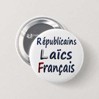 Bóton Redondo 5.08cm Badge 57 mm, Républicains Laïcs Français