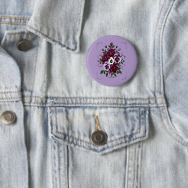 Bóton Redondo 5.08cm Badge Rond 5 cm Bouquet de Violettes