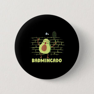 Bóton Redondo 5.08cm Badmincado - Raquete Jogador Divertido Jogo Partid