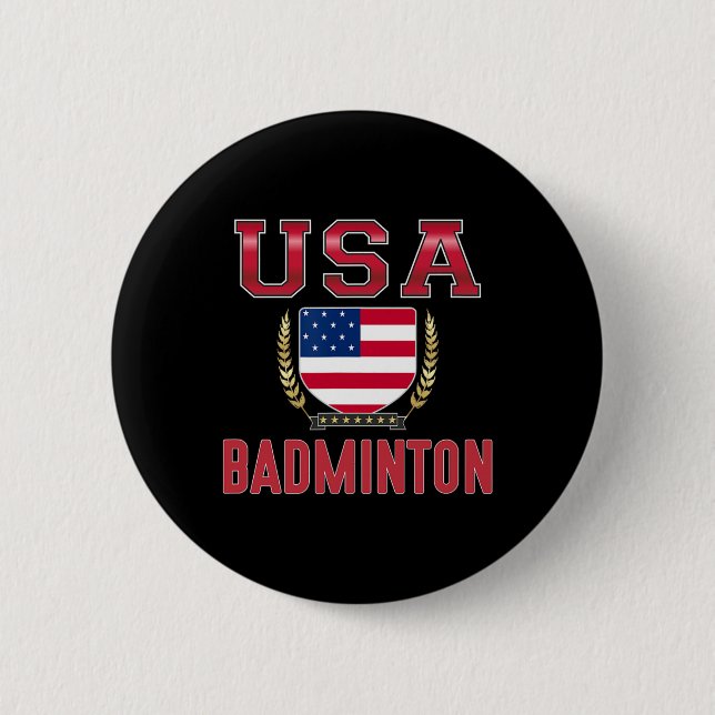 Bóton Redondo 5.08cm Badminton dos EUA - (Frente)