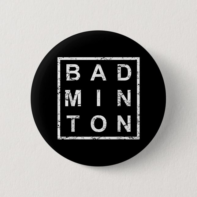 Bóton Redondo 5.08cm Badminton Elegante (Frente)