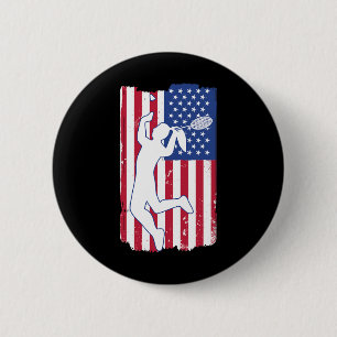 Bóton Redondo 5.08cm Badminton Player Badminton Usa Team Treinador Amer