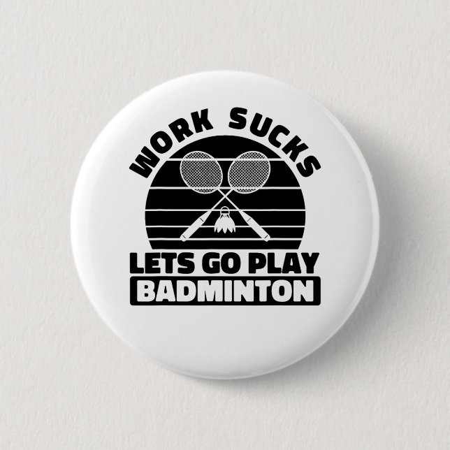 Bóton Redondo 5.08cm Badminton Player Racket - Tribunal da Equipe Racqu (Frente)
