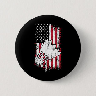 Bóton Redondo 5.08cm Badminton - Usa Suportes de Badminton com Bandeira
