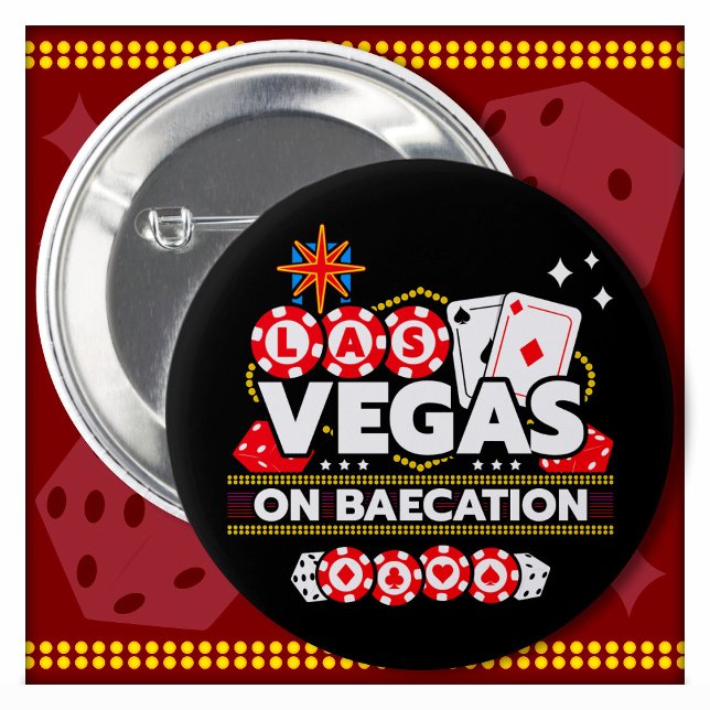 Bóton Redondo 5.08cm Baecação de Vegas Viagem de Casais de Las Vegas La (Criador carregado)