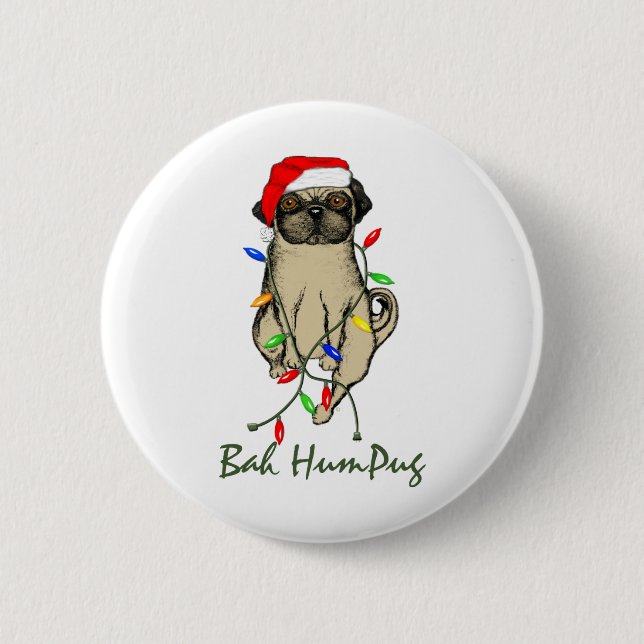 Bóton Redondo 5.08cm Bah HumPug (Frente)