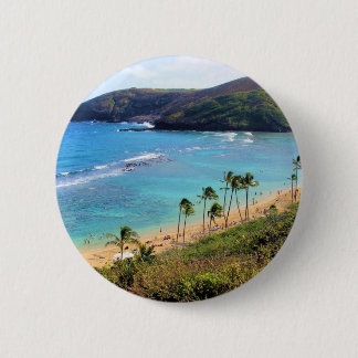 Bóton Redondo 5.08cm Baía de Hanauma, opinião de Honolulu, Oahu, Havaí
