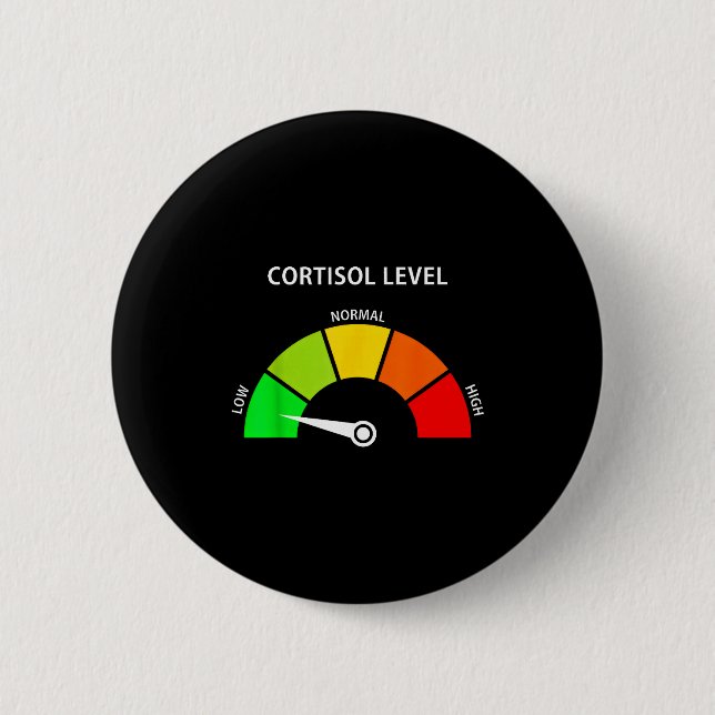 Bóton Redondo 5.08cm Baixos níveis de cortisol v meme  (Frente)