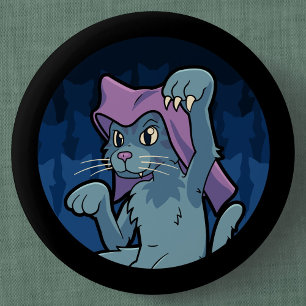 Bóton Redondo 5.08cm Bakeneko - Gato Yokai Japonês