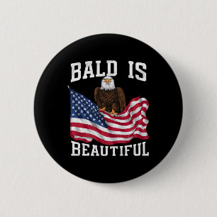Bóton Redondo 5.08cm Bald Eagle Bald É Belo Dia 4 De Julho Em depende
