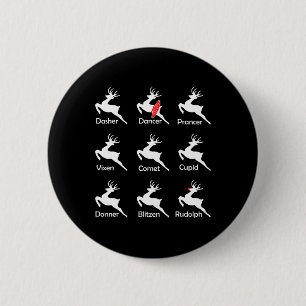 Bóton Redondo 5.08cm Balé Ballerina Dança T de Reindeer de Natal