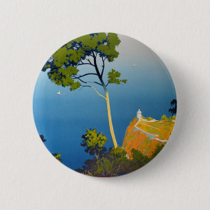 Bóton Redondo 5.08cm Baleares Islands Vintage Viagem francês