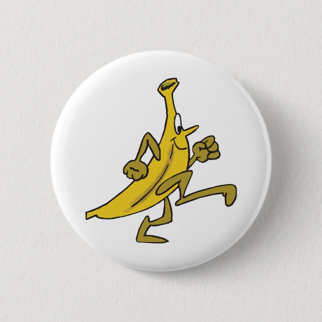 Bóton Redondo 5.08cm banana em execução (Frente)