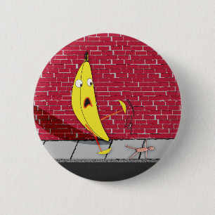 Bóton Redondo 5.08cm Banana que desliza em um botão da pessoa