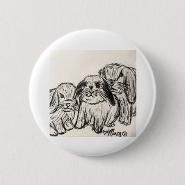 Bóton Redondo 5.08cm Banda de Bunnies