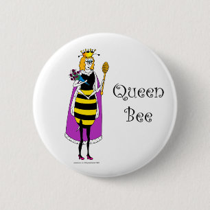 Bóton Redondo 5.08cm Banda desenhada da Rainha Bee