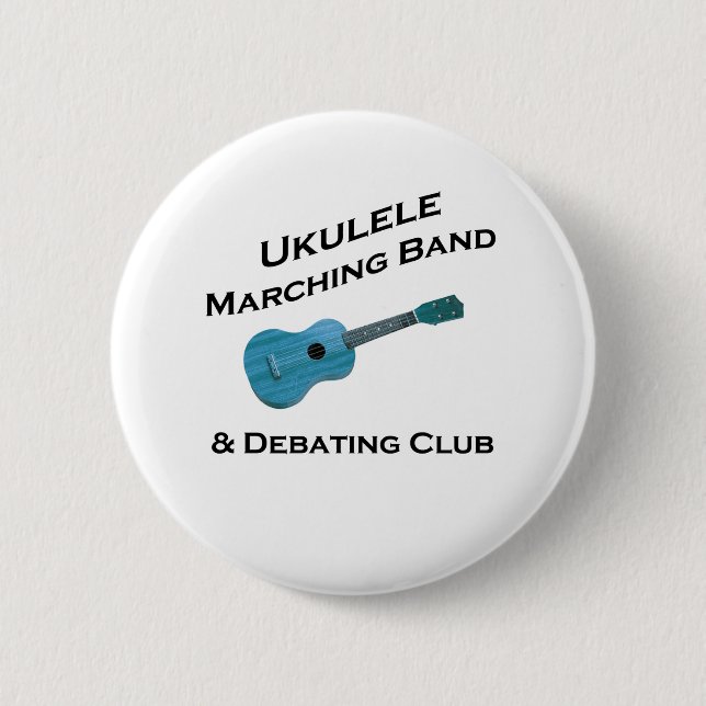 Bóton Redondo 5.08cm Banda do Ukulele & clube do debate (Frente)