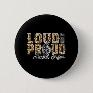 Bóton Redondo 5.08cm Banda Orgulhosa Mãe Leopard Imprime Marcha Musical
